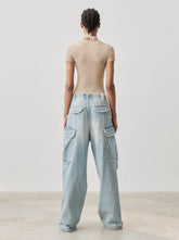 VIVI - SHREDDED CARGO DENIM