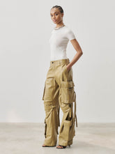 LILLY - MULTI POCKET LEATHER CARGO PANTS