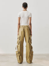 LILLY - MULTI POCKET LEATHER CARGO PANTS