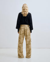 ADRIANA - CAMOUFLAGE COTTON ZIP CARGO PANTS