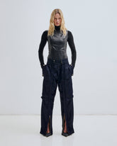 ADRIANA - CARGO ZIP TENCEL DENIM