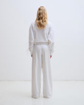 GAIA - WIDE LEG WITH BELT TENCEL DENIM