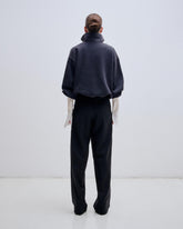 RONDA - LEATHER BELT WOOL PLEATED TROUSERS