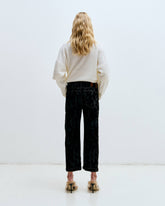 LIZZIE -  CAMOU FLOCK CROPPED BOYFRIEND DENIM