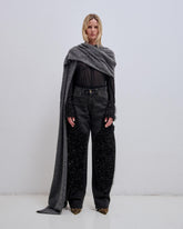 AUDREY DOUBLE KNEE - LUREX BARREL LEG DENIM