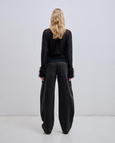 AUDREY DOUBLE KNEE - LUREX BARREL LEG DENIM