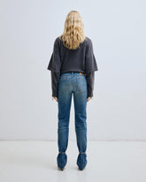 NEW MARION - CUFF ADORNED STRAIGHT LEG FITTED DENIM