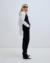 NEW MARION - CUFF ADORNED STRAIGHT LEG FITTED CORDUROY PANTS
