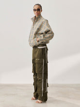 LADY JULIAN - CRYSTAL MULTI-POCKET CARGO PANTS