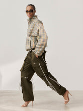 LADY JULIAN - CRYSTAL MULTI-POCKET CARGO PANTS