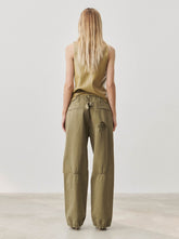 RIRI - RIPPED CARGO PANTS WITH SEQUINS DETAILS