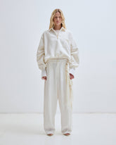 PHEBE - WIDE-LEG PANTS WITH DETACHABLE HAND WOVEN WOOL CHAIN