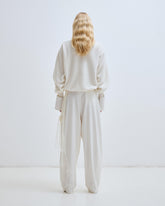 PHEBE - WIDE-LEG PANTS WITH DETACHABLE HAND WOVEN WOOL CHAIN