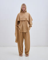 PHEBE - CASHMERE WOOL WIDE-LEG PANTS