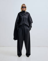 PHEBE - WOOL LUREX WIDE-LEG PANTS