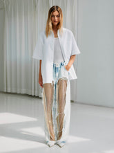 IRIS - CRYSTAL PANEL TENCEL PAPERBAG DENIM