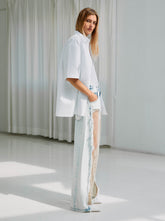 IRIS - CRYSTAL PANEL TENCEL PAPERBAG DENIM
