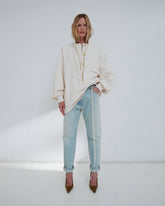 NAOMI - CHAIN ADORNED BOYFRIEND STRAIGHT LEG DENIM