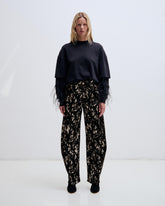 KHRIS - CAMOU FLOCK  BARREL LEG DENIM