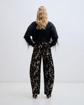 KHRIS - CAMOU FLOCK  BARREL LEG DENIM