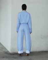KHRIS -  BARREL LEG POPELINE PANTS