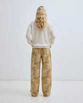 DANIELLE - CHAIN ADORNED CAMOUFLAGE WIDE-LEG TROUSERS