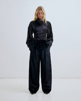DANIELLE - VELVET WIDE-LEG TROUSERS