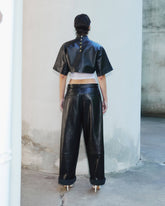 DANIELLE - WIDE-LEG LEATHER TROUSERS
