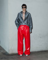 DANIELLE -  WIDE-LEG LEATHER TROUSERS