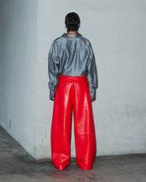 DANIELLE -  WIDE-LEG LEATHER TROUSERS