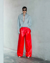 DANIELLE -  WIDE-LEG LEATHER TROUSERS