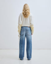 LISA - CHAIN ADORNED LOOSE FIT CARPENTER DENIM