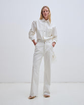 LISA - FEATHER CHAIN CORDUROY LOOSE FIT CARPENTER PANTS