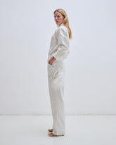 LISA - FEATHER CHAIN CORDUROY LOOSE FIT CARPENTER PANTS
