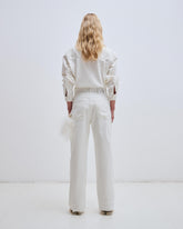 LISA - FEATHER CHAIN CORDUROY LOOSE FIT CARPENTER PANTS
