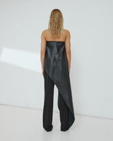 RITA - LEATHER PLONGE TOP