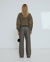 LISA - CHAIN ADORNED LOOSE FIT CARPENTER DENIM