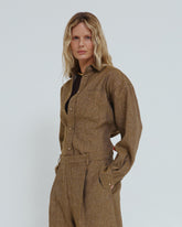 ANNE -  WOOL MELANGE TAILORED SHIRT