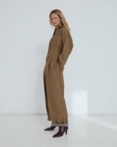 DANIELLE - WIDE-LEG WOOL MELANGE TROUSERS