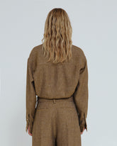 ANNE -  WOOL MELANGE TAILORED SHIRT