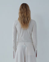 NORA - SHIRT CUFF LONG SLEEVE CREWNECK TOP