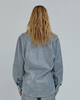 ANNE - FLOCK DENIM LUREX TAILORED SHIRT
