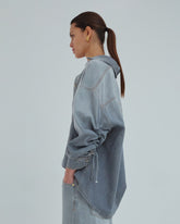 KEANU - TENCEL DENIM ROUCHE SHIRT