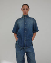 ROBERTA - TENCEL DENIM COLLAR SHIRT
