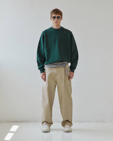 DAVIDE - TWILL WIDE-LEG TROUSERS