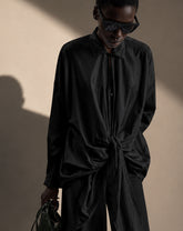 ROMY - LIGHT COTTON POPELINE DRAPE SHIRT