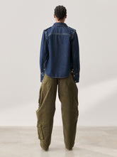 ROSALIND - CANVAS BARREL LEG CARGO PANTS