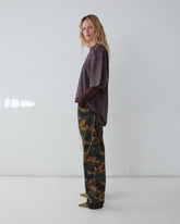LISA - CAMOUFLAGE PRINT RELAX FIT CARPENTER DENIM