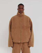 DEVIN - FAUX SHEARLING DROPPED SHOULDER JACKET