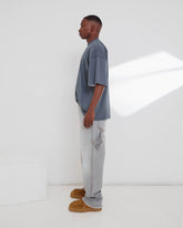 JOHN - CHAIN ADORNED RELAX FIT WORKER DENIM